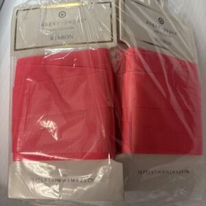 Lot of 6: Hot Pink Ribbon - 15ft L x 1in W - Brand New In Package